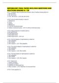 NEPHROLOGY FINAL PAPER 2025&sol;2026 QUESTIONS AND SOLUTIONS GRADED A&plus; TIP
