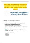 NURS-FPX4010 INTERVIEW AND INTERDISCIPLINARY  ISSUE IDENTIFICATION &ndash; VERIFIED ANSWERS AND  SOLUTIONS &vert;&vert; 100&percnt; GUARANTEED PASS <RECENT  VERSION>