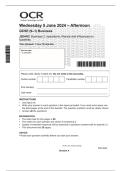 - WJEC GCSE Business Unit 1 &lpar;3510U10-1&rpar;  June 2025 Exam Paper &plus; Mark Scheme