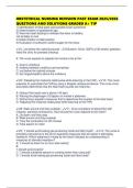 OBSTETRICAL NURSING REVISION PAST EXAM 2025&sol;2026 QUESTIONS AND SOLUTIONS GRADED A&plus; TIP