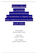 Solution Manual for Communication Systems&colon; An Introduction to Signals and Noise in Electrical Communication &lpar;4th Edition&rpar; &ndash; Verified Answers PDF