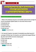 Pearson Vue Texas State Life &plus; Health Insurance Exam  Questions with Verified Answers 100&percnt; Guarantee passing score of 90&percnt; or higher