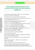 Instrumental Analysis Questions and  Answers &lpar;100&percnt; Correct Answers&rpar; Already  Graded A&plus; 