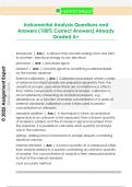 Instrumental Analysis Questions and  Answers &lpar;100&percnt; Correct Answers&rpar; Already  Graded A&plus; 