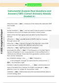 Instrumental Analysis Final Questions and  Answers &lpar;100&percnt; Correct Answers&rpar; Already  Graded A&plus; 
