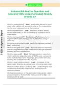 Instrumental Analysis Questions and  Answers &lpar;100&percnt; Correct Answers&rpar; Already  Graded A&plus; 