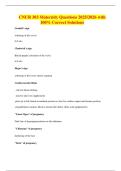 CNUR 303 Maternity Questions 2025&sol;2026 with 100&percnt; Correct Solutions