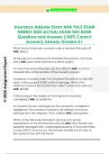 Insurance Adjuster Exam AHA PALS EXAM  NEWEST 2025 ACTUAL EXAM TEST BANK  Questions and Answers &lpar;100&percnt; Correct  Answers&rpar; Already Graded A&plus;