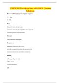 CNUR 303 Test Questions with 100% Correct Solutions
