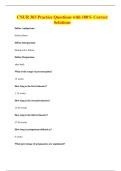 CNUR 303 Practice Questions with 100% Correct Solutions