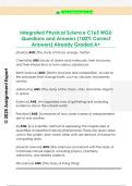 Integrated Physical Science C165 WGU  Questions and Answers &lpar;100&percnt; Correct  Answers&rpar; Already Graded A&plus;
