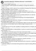 CANFITPRO PERSONAL TRAINING SPECIALIST - EXAM REVIEW Exam Questions and Answers 100&percnt; Pass &vert;Verified & Updated&vert;ACTUAL 2025&sol;2026 Cheat Sheet