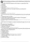 BOC Hematology Exam Questions with Verified Solutions 100&percnt; Verified 
