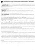 Psychology 111 Exam Questions with Correct Answers &vert; New Update 