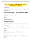 HITT 1301 FINAL EXAM -Questions 2025&sol;2026 with 100&percnt; Correct Solutions