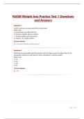 NASM Weight loss Practice Test 1 Questions and Answers