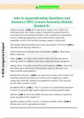 Intro to Apprenticeship Questions and  Answers &lpar;100&percnt; Correct Answers&rpar; Already  Graded A&plus; 