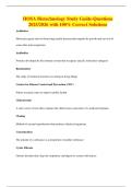 HOSA Biotechnology Study Guide-Questions 2025&sol;2026 with 100&percnt; Correct Solutions