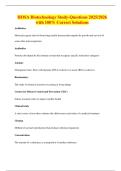 HOSA Biotechnology Study-Questions 2025&sol;2026 with 100&percnt; Correct Solutions