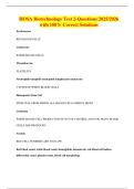 HOSA Biotechnology Test 2-Questions 2025&sol;2026 with 100&percnt; Correct Solutions