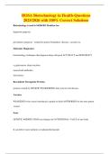 HOSA Biotechnology in Health-Questions 2025&sol;2026 with 100&percnt; Correct Solutions