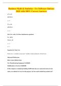 Business Math & Statistics - Ivy Software Quizzes 2025 with 100&percnt; Correct Answers