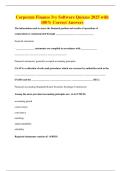 Corporate Finance Ivy Software Quizzes 2025 with 100&percnt; Correct Answers