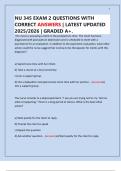 NU 345 EXAM 2 QUESTIONS WITH CORRECT ANSWERS &vert; LATEST UPDATED 2025&sol;2026 &vert; GRADED A&plus;&period;