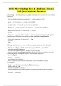 GCSU Microbiology Test 1 &lpar;Bachoon&rpar; Exam &vert;168 Questions and Answers