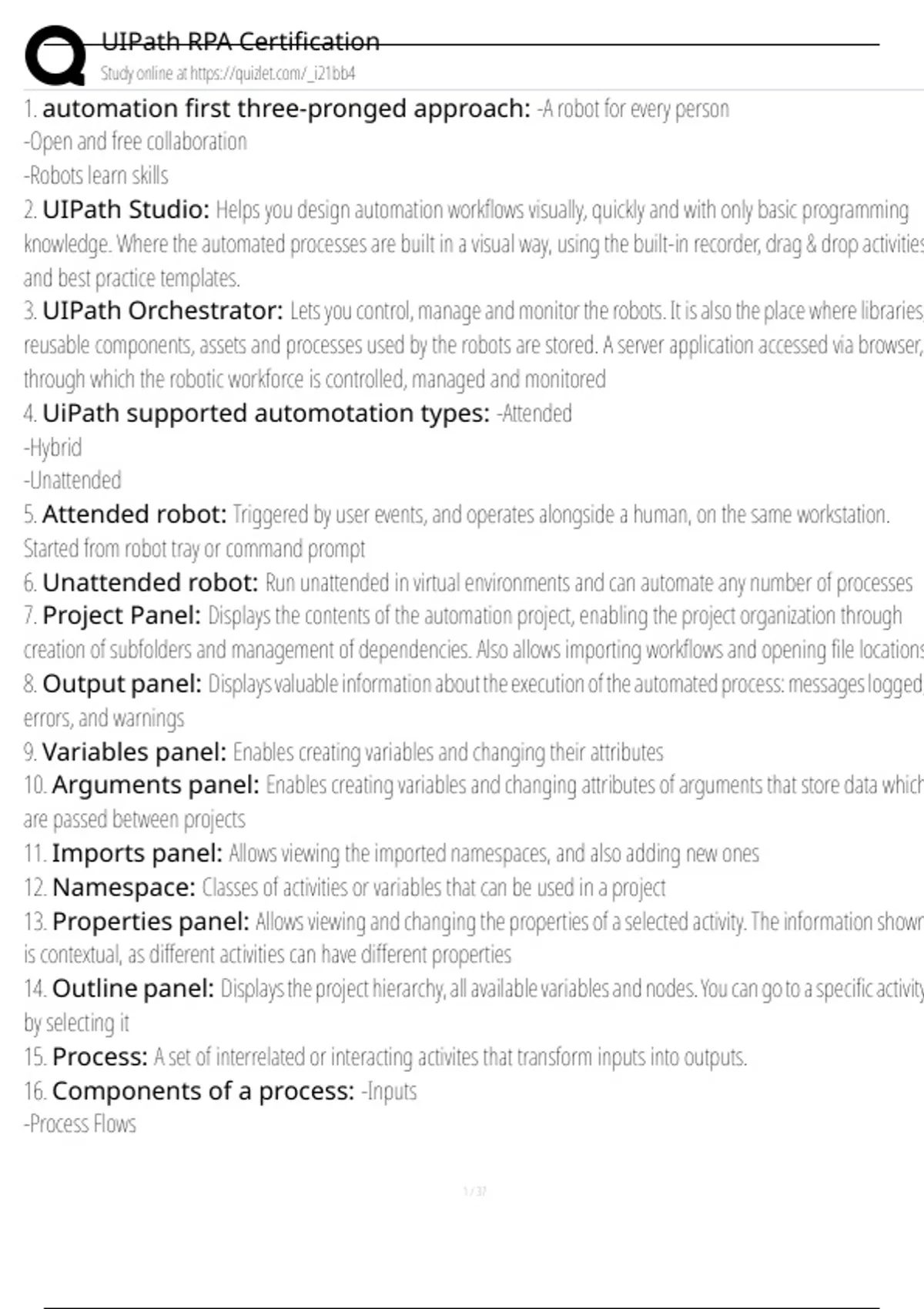 UIPath RPA Certification Exam Questions and Answers 100% Pass |Verified ...