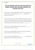 BPK 105 MIDTERM EXAM WITH 250 QUESTIONS AND CORRECT VERIFIED WELL EXPLAINED ANSWERS JUST RELEASED THIS YEAR