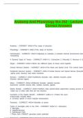 Anatomy And Physiology Bio 252 - Lecture Exam 1 With Correct Answers