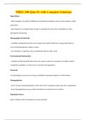 NRES 348 Quiz &num;1 with Complete Solutions