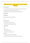 NRES 348 FINALS Guide Questions with Complete Solutions