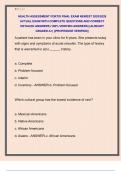 HEALTH ASSESSMENT FORTIS FINAL EXAM NEWEST 2025&sol;2026  ACTUAL EXAM WITH COMPLETE QUESTIONS AND CORRECT  DETAILED ANSWERS &lpar;100&percnt; VERIFIED ANSWERS&rpar; &vert;ALREADY  GRADED A&plus;&vert; &vert;&vert;PROFESSOR VERIFIED&vert;&vert; 