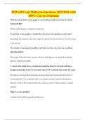 PHYS203 Lab Midterm-Questions 2025&sol;2026 with 100&percnt; Correct Solutions