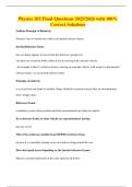 Physics 203 Final-Questions 2025&sol;2026 with 100&percnt; Correct Solutions