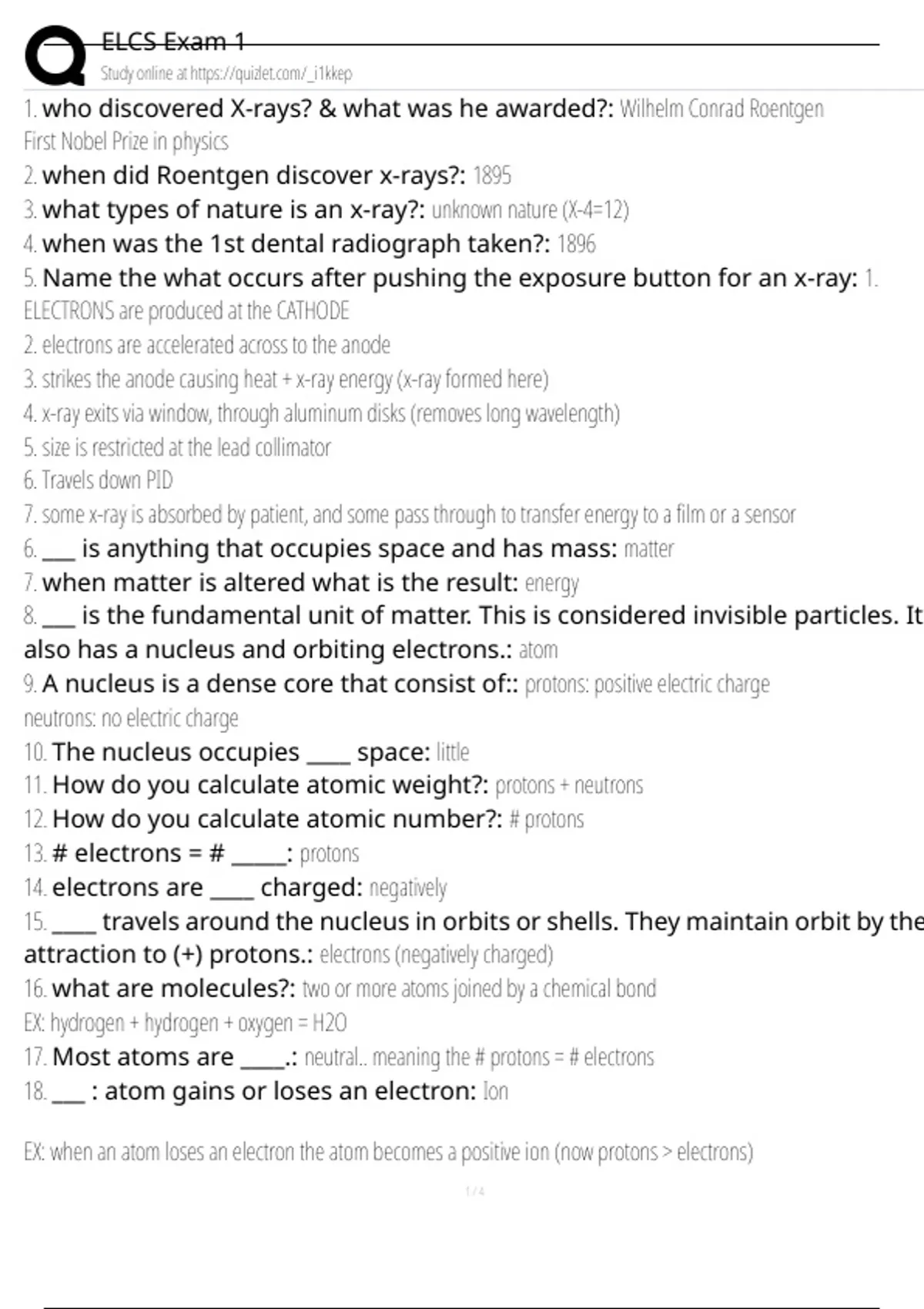 Elcat Example Questions ELCS Exam 1 Exam Questions and Answers 100% Pass |Verified & Updated ...