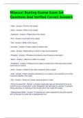Missouri Boating license Exam Set Questions And Verified Correct Answers