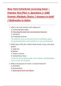New York Esthetician Licensing Exam &ndash;  Practice Test &lpar;Part 1&colon; Questions 1&ndash;100&rpar;  Format&colon; Multiple Choice &vert; Answers in bold  &vert; Rationales in italics 