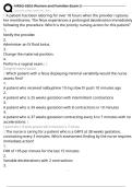 NRSG 3302 Women and Families Exam 2 Exam Questions and Answers 100&percnt; Pass &vert;Verified & Updated&vert;ACTUAL 2025&sol;2026 Cheat Sheet