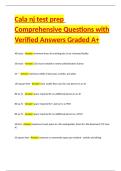 Cala nj test prep Comprehensive Questions with Verified Answers Graded A&plus;