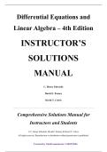 Instructor&rsquo;s Solutions Manual &mdash; Differential Equations & Linear Algebra&comma; 4th Edition &mdash; C&period; Henry Edwards&comma; David E&period; Penney & David T&period; Calvis