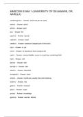MMSC200 EXAM 1 &lpar;UNIVERSITY OF DELAWARE&comma; DR&period; NARULA&rpar;