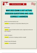 MAR 3023 EXAM 3 UCF ACTUAL 2025&sol;2026 QUESTIONS AND 100&percnt; CORRECT ANSWERS