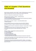 CEM 141 Chapter 3 Test Questions and Answers 