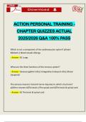ACTION PERSONAL TRAINING - CHAPTER QUIZZES ACTUAL 2025&sol;2026 Q&A 100&percnt; PASS
