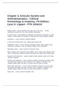 Chapter 4&comma; Articular System and Arthrokinematics - Clinical Kinesiology & Anatomy&comma; 7th Edition&comma; Lynn S&period; Lippert - PTA 110&111