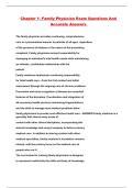 Chapter 1- Family Physician Exam Questions And Accurate Answers 