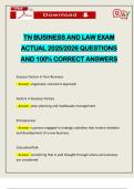 TN BUSINESS AND LAW EXAM ACTUAL 2025&sol;2026 QUESTIONS AND 100&percnt; CORRECT ANSWERS
